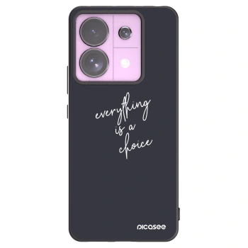 Picasee Μαύρη θήκη σιλικόνης για Xiaomi Redmi Note 13 Pro 5G - Everything is a choice