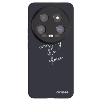 Picasee Μαύρη θήκη σιλικόνης για Xiaomi 14 Ultra - Everything is a choice