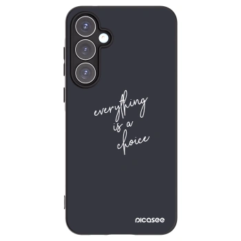 Picasee Μαύρη θήκη σιλικόνης για Samsung Galaxy A55 5G A556B - Everything is a choice