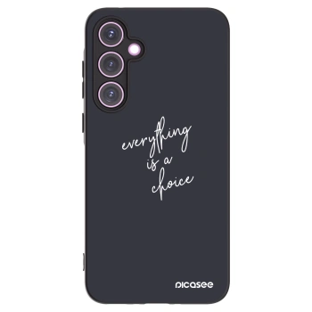 Picasee Μαύρη θήκη σιλικόνης για Samsung Galaxy A35 5G A356B - Everything is a choice