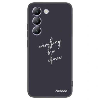 Picasee Μαύρη θήκη σιλικόνης για Vivo V40 SE 5G - Everything is a choice
