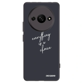 Picasee Μαύρη θήκη σιλικόνης για Xiaomi Redmi A3 - Everything is a choice