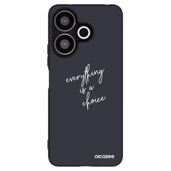 Picasee Μαύρη θήκη σιλικόνης για Xiaomi Redmi 13 4G - Everything is a choice