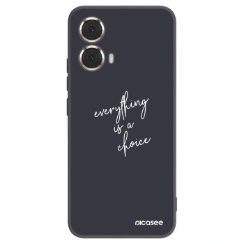 Picasee Μαύρη θήκη σιλικόνης για Motorola Moto G85 - Everything is a choice