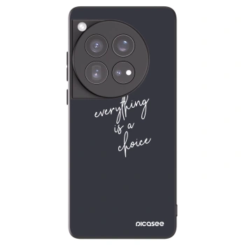 Picasee Μαύρη θήκη σιλικόνης για OnePlus 12 5G - Everything is a choice