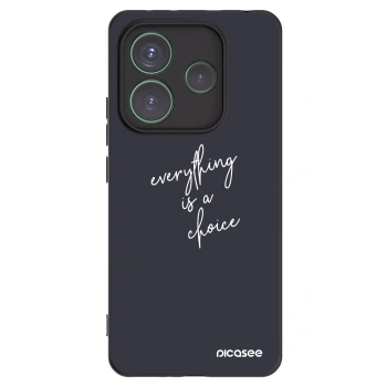 Picasee Μαύρη θήκη σιλικόνης για Xiaomi Redmi Note 14 5G - Everything is a choice