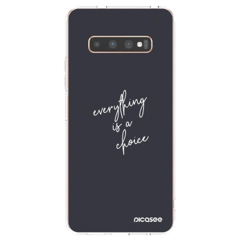 Picasee διαφανής θήκη σιλικόνης Samsung Galaxy S10 Plus G975 - Everything is a choice