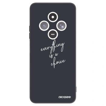 Picasee Μαύρη θήκη σιλικόνης για Xiaomi Redmi 14C - Everything is a choice