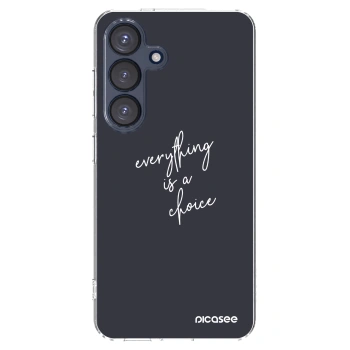 Picasee διαφανής θήκη σιλικόνης Samsung Galaxy S25 5G - Everything is a choice