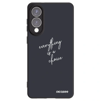 Picasee Μαύρη θήκη σιλικόνης για Samsung Galaxy S25 Edge 5G - Everything is a choice