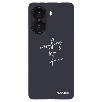 Picasee Μαύρη θήκη σιλικόνης για Xiaomi Poco X7 Pro 5G - Everything is a choice