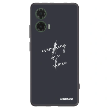 Picasee Μαύρη θήκη σιλικόνης για Motorola Moto G35 5G - Everything is a choice