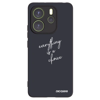 Picasee Μαύρη θήκη σιλικόνης για Xiaomi Redmi Note 14 4G - Everything is a choice