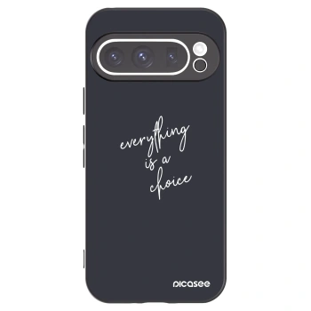 Picasee Μαύρη θήκη σιλικόνης για Google Pixel 9 Pro - Everything is a choice