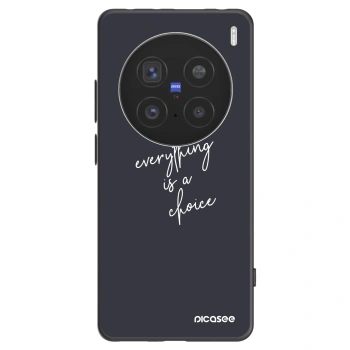 Picasee Μαύρη θήκη σιλικόνης για Vivo X200 Pro - Everything is a choice