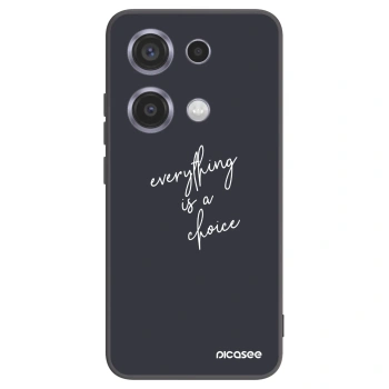 Picasee Μαύρη θήκη σιλικόνης για Xiaomi Redmi Note 14S - Everything is a choice