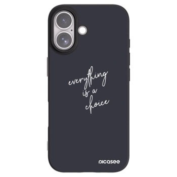 Picasee Μαύρη θήκη σιλικόνης για Apple iPhone 17 - Everything is a choice