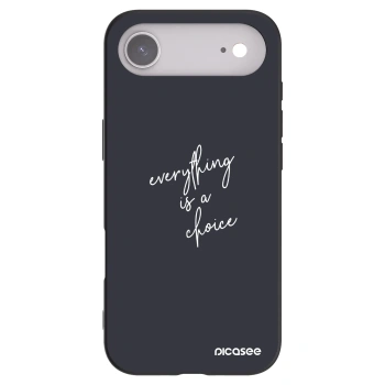 Picasee Μαύρη θήκη σιλικόνης για Apple iPhone Air - Everything is a choice