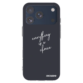 Picasee διαφανής θήκη σιλικόνης Apple iPhone 17 Pro - Everything is a choice
