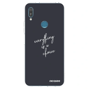 Picasee διαφανής θήκη σιλικόνης Huawei Y6 2019 - Everything is a choice