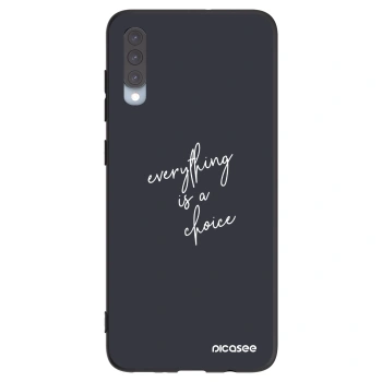 Picasee Μαύρη θήκη σιλικόνης για Samsung Galaxy A70 A705F - Everything is a choice