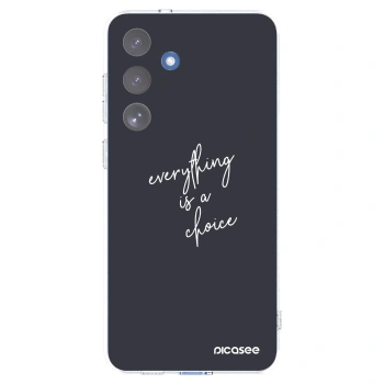 Picasee διαφανής θήκη σιλικόνης Samsung Galaxy S25 FE 5G - Everything is a choice