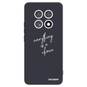 Picasee Μαύρη θήκη σιλικόνης για Xiaomi Redmi Note 15 - Everything is a choice