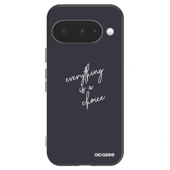 Picasee Μαύρη θήκη σιλικόνης για Google Pixel 10 - Everything is a choice
