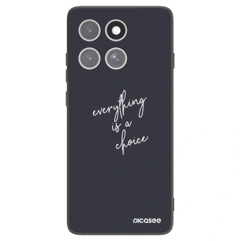 Picasee Μαύρη θήκη σιλικόνης για Motorola Edge 60 Fusion - Everything is a choice