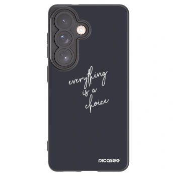 Picasee Μαύρη θήκη σιλικόνης για Samsung Galaxy S26 - Everything is a choice