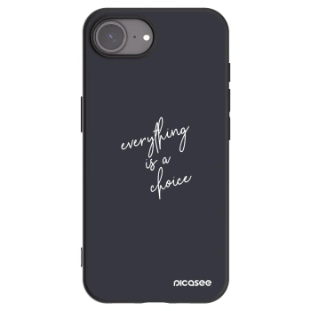 Picasee Μαύρη θήκη σιλικόνης για Apple iPhone 17e - Everything is a choice