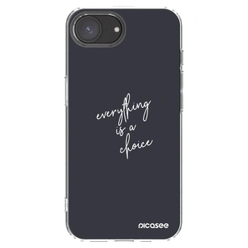 Picasee διαφανής θήκη σιλικόνης Apple iPhone 17e - Everything is a choice