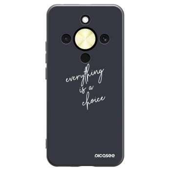 Picasee Μαύρη θήκη σιλικόνης για Honor Magic8 Lite 5G - Everything is a choice