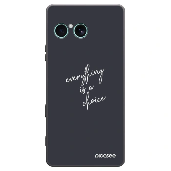 Picasee Μαύρη θήκη σιλικόνης για Sony Xperia 10 VII - Everything is a choice