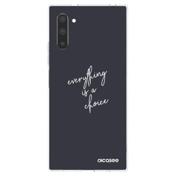Picasee διαφανής θήκη σιλικόνης Samsung Galaxy Note 10 N970F - Everything is a choice