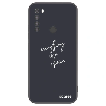 Picasee Μαύρη θήκη σιλικόνης για Xiaomi Redmi Note 8 - Everything is a choice