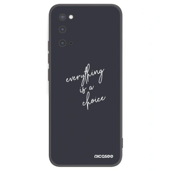 Picasee Μαύρη θήκη σιλικόνης για Samsung Galaxy S20 G980F - Everything is a choice