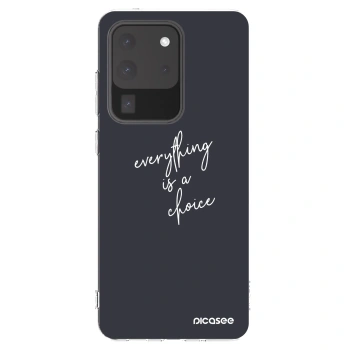 Picasee διαφανής θήκη σιλικόνης Samsung Galaxy S20 Ultra 5G G988F - Everything is a choice
