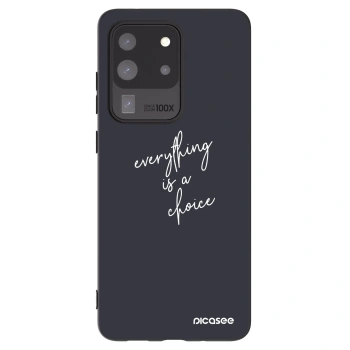Picasee Μαύρη θήκη σιλικόνης για Samsung Galaxy S20 Ultra 5G G988F - Everything is a choice