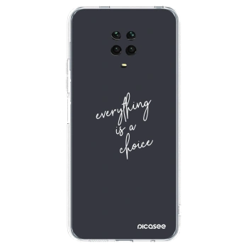 Picasee διαφανής θήκη σιλικόνης Xiaomi Redmi Note 9 Pro - Everything is a choice
