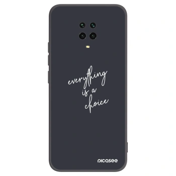 Picasee Μαύρη θήκη σιλικόνης για Xiaomi Redmi Note 9S - Everything is a choice