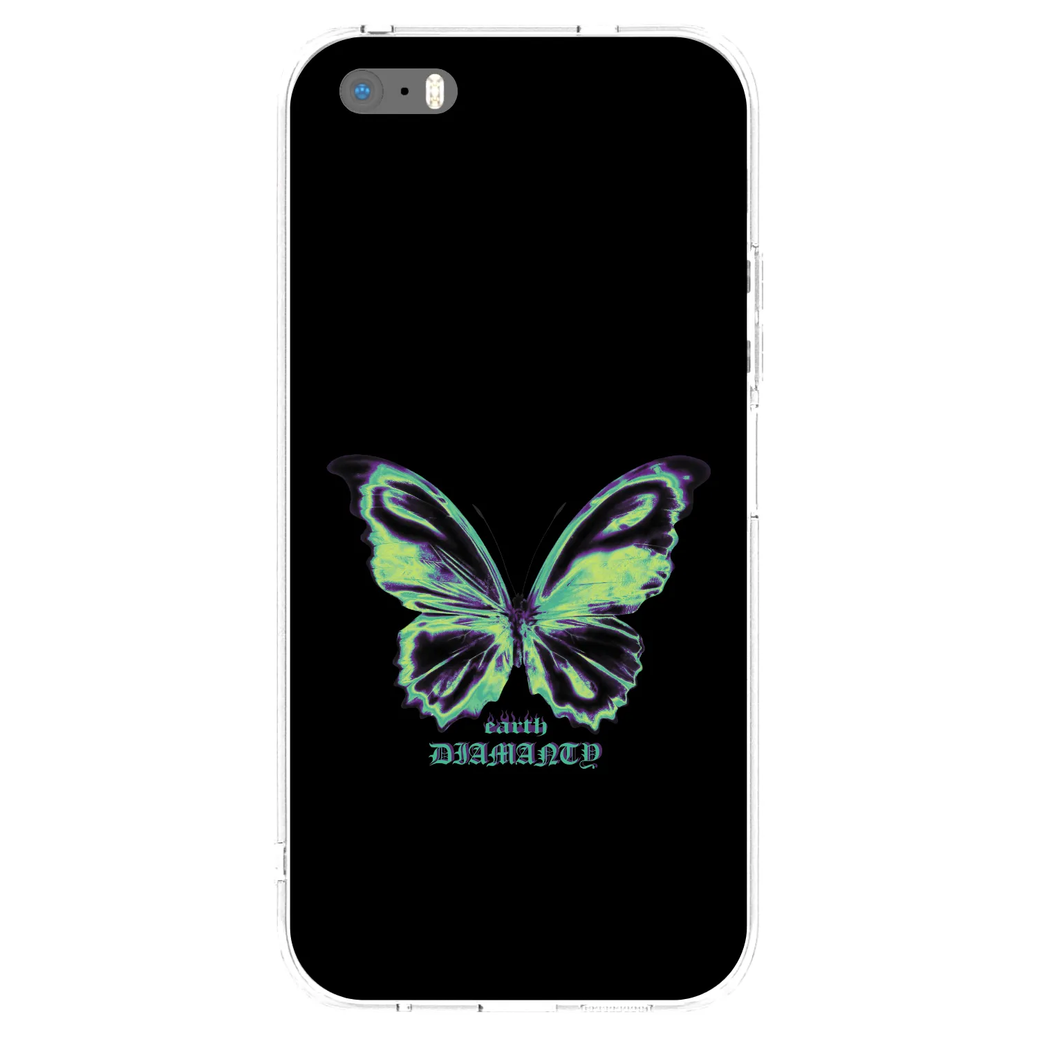 Picasee διαφανής θήκη σιλικόνης Apple iPhone 5/5S/SE - Diamanty Blue