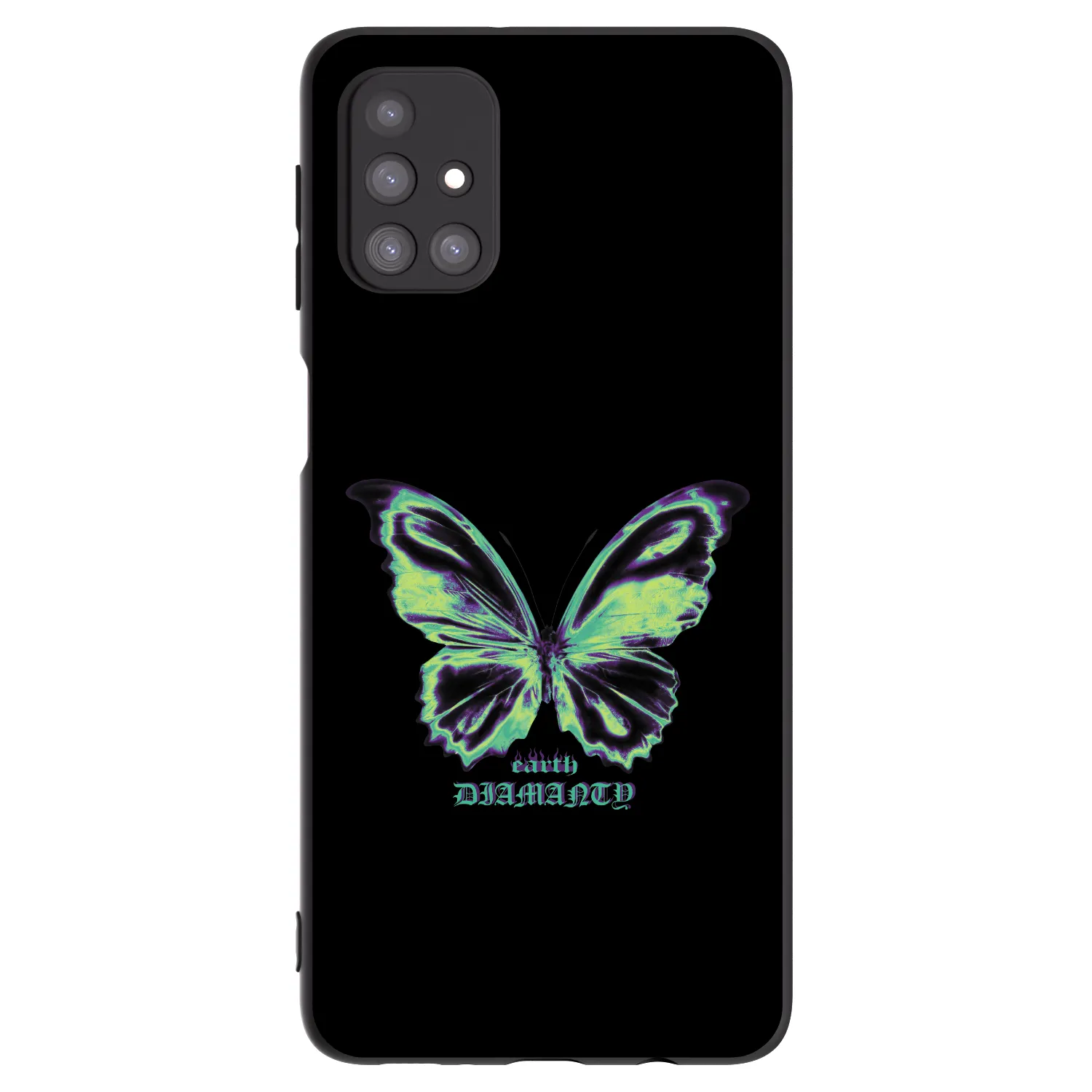 Picasee Μαύρη θήκη σιλικόνης για Samsung Galaxy M31s - Diamanty Blue