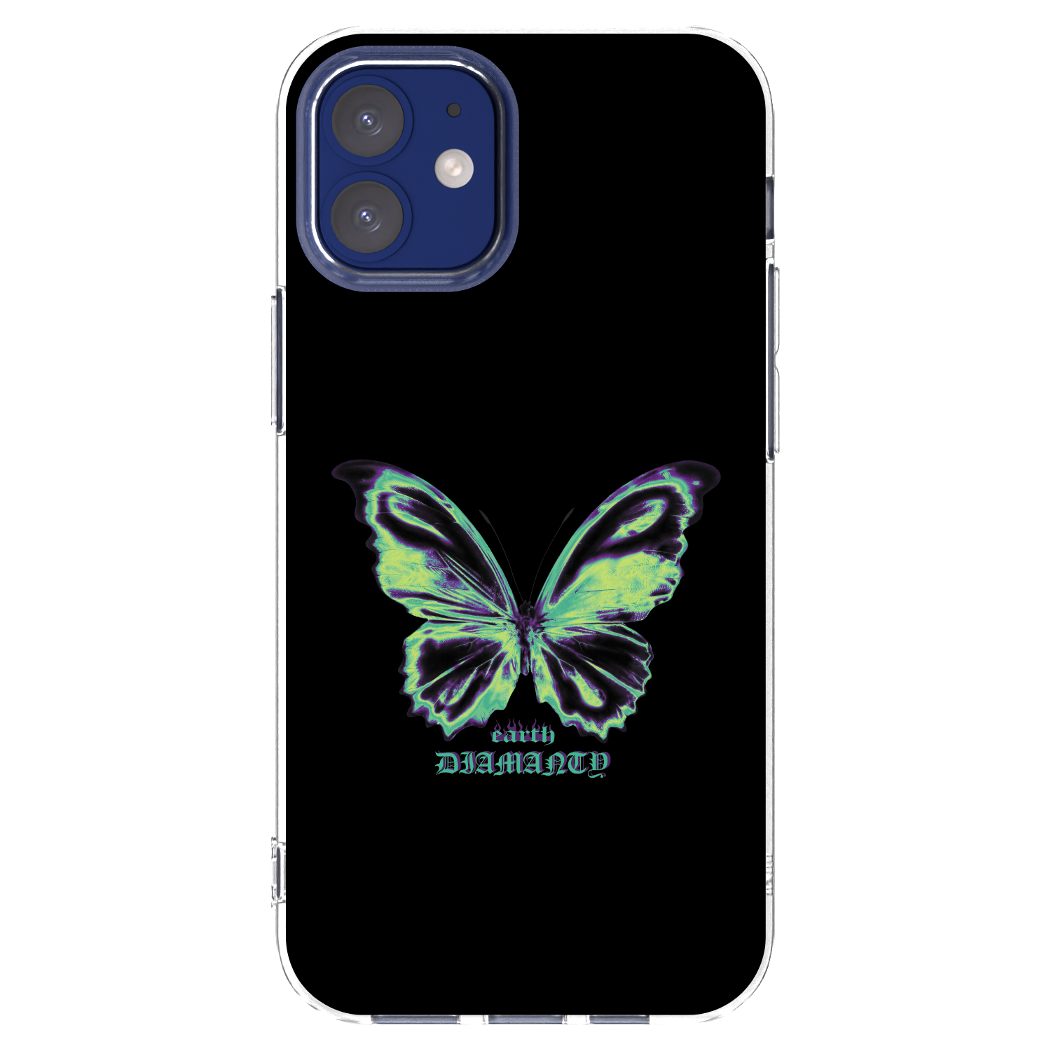 Picasee διαφανής θήκη σιλικόνης Apple iPhone 12 mini - Diamanty Blue