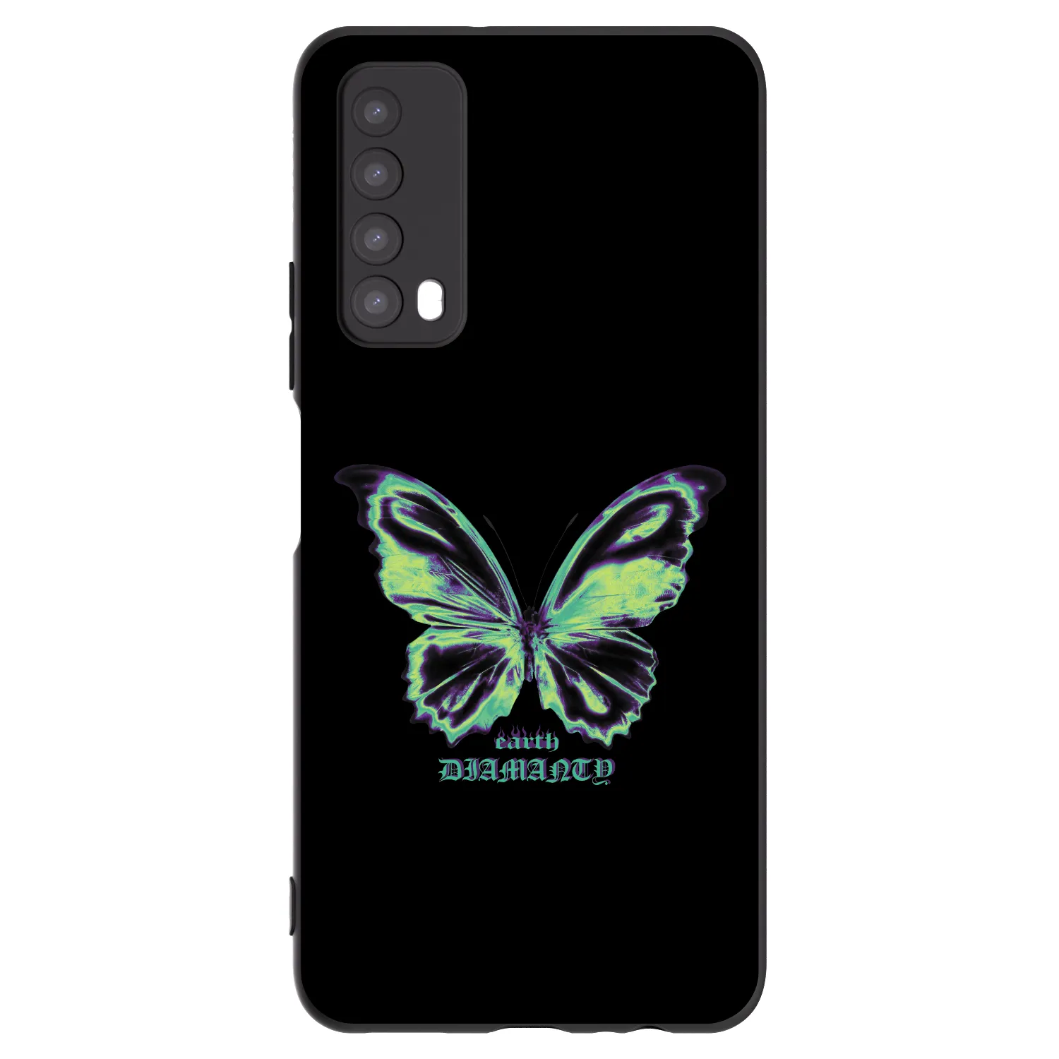 Picasee Μαύρη θήκη σιλικόνης για Huawei P Smart 2021 - Diamanty Blue