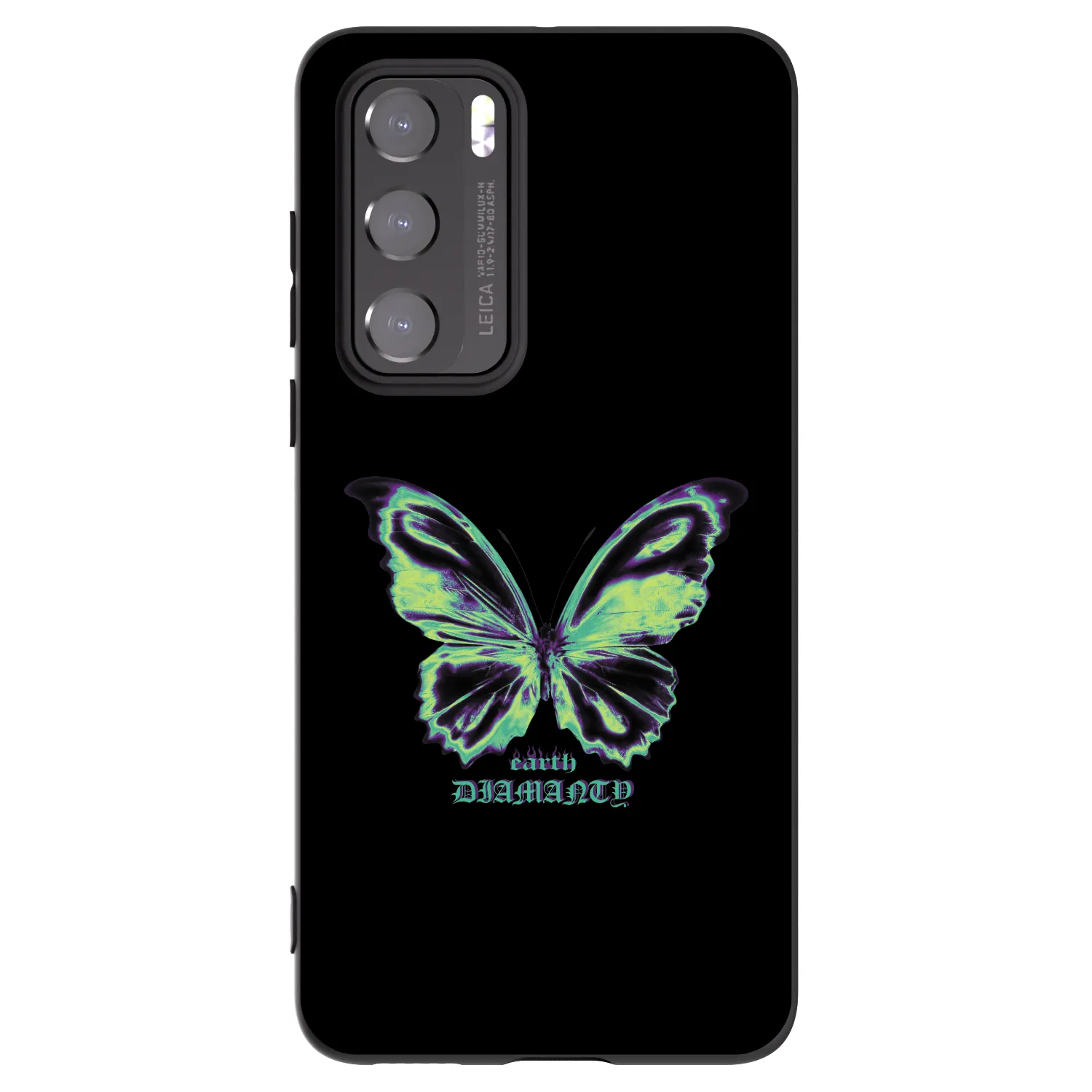 Picasee Μαύρη θήκη σιλικόνης για Huawei P40 - Diamanty Blue
