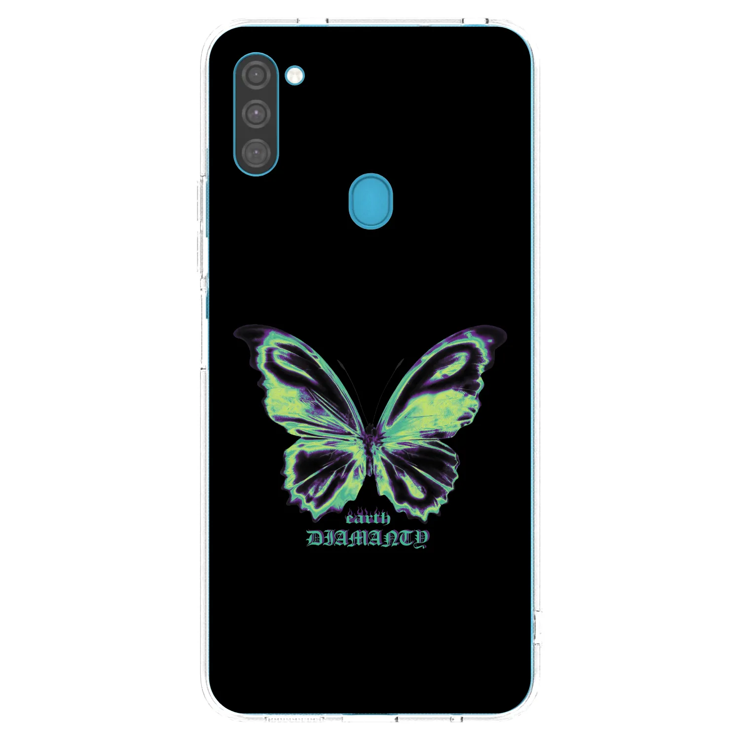 Picasee διαφανής θήκη σιλικόνης Samsung Galaxy M11 - Diamanty Blue