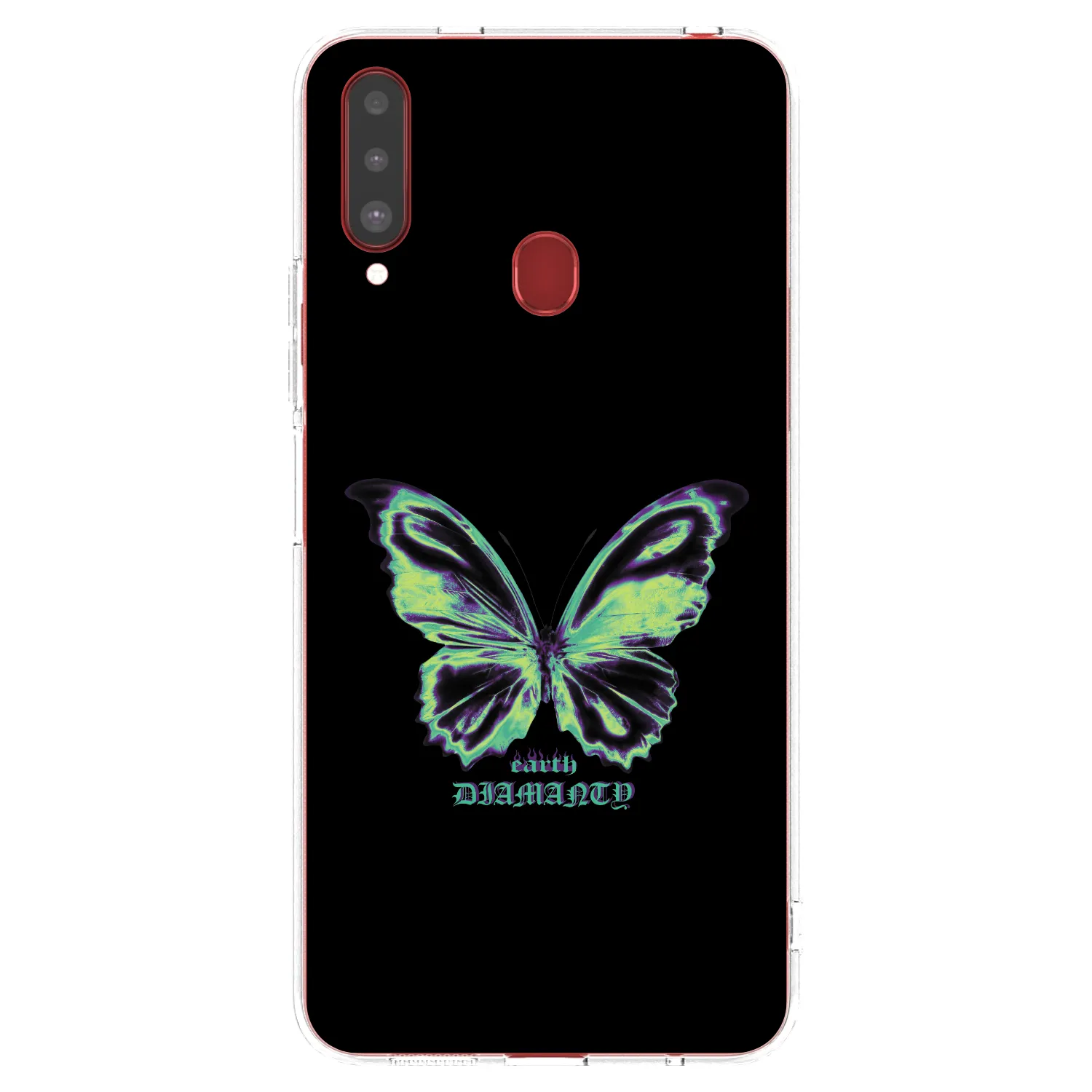 Picasee διαφανής θήκη σιλικόνης Samsung Galaxy A20s - Diamanty Blue
