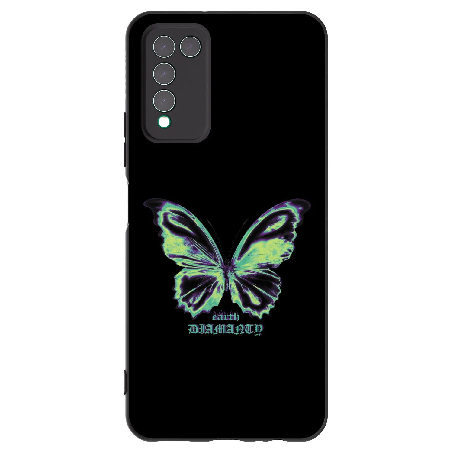 Picasee Μαύρη θήκη σιλικόνης για Honor 10X Lite - Diamanty Blue