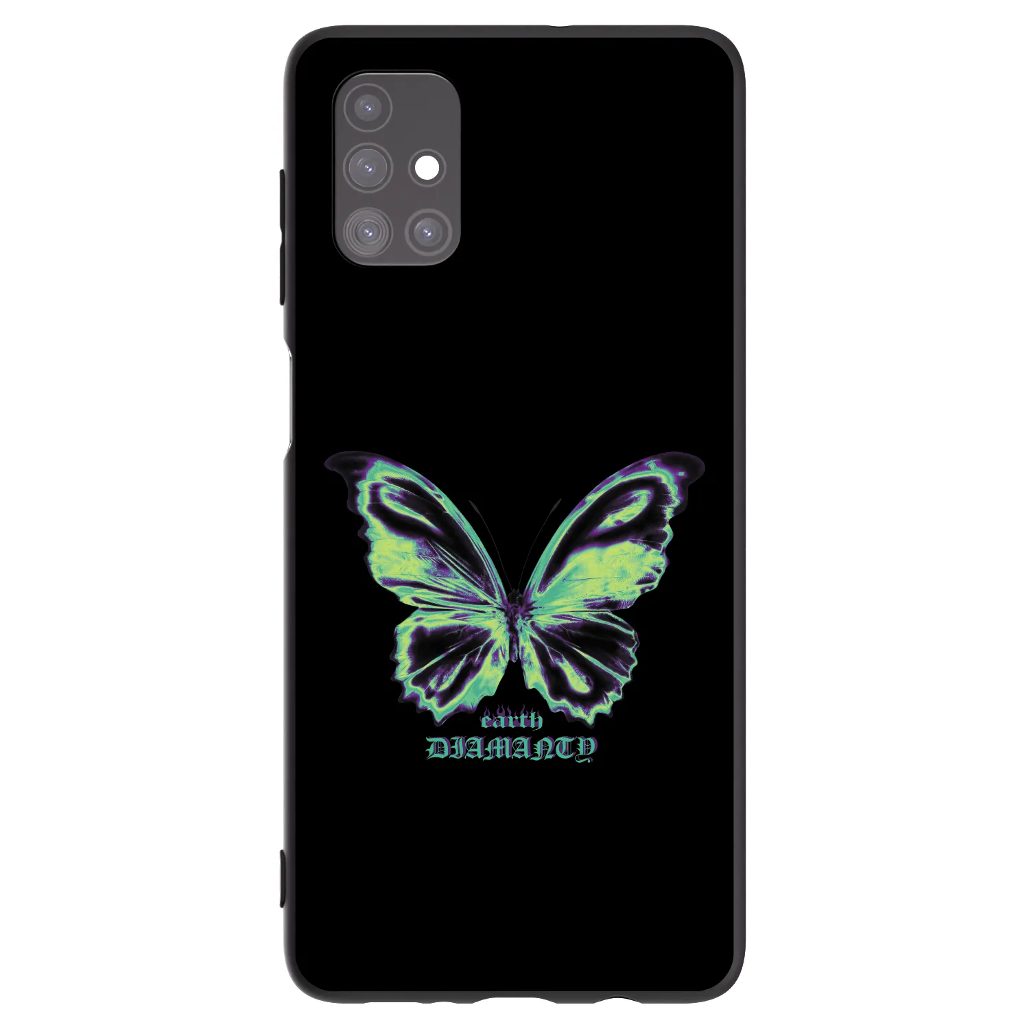 Picasee Μαύρη θήκη σιλικόνης για Samsung Galaxy M51 M515F - Diamanty Blue